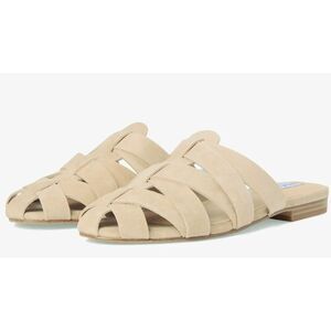 Steve Madden Fisherman Mules Leather Cream Size 9 Low Heel